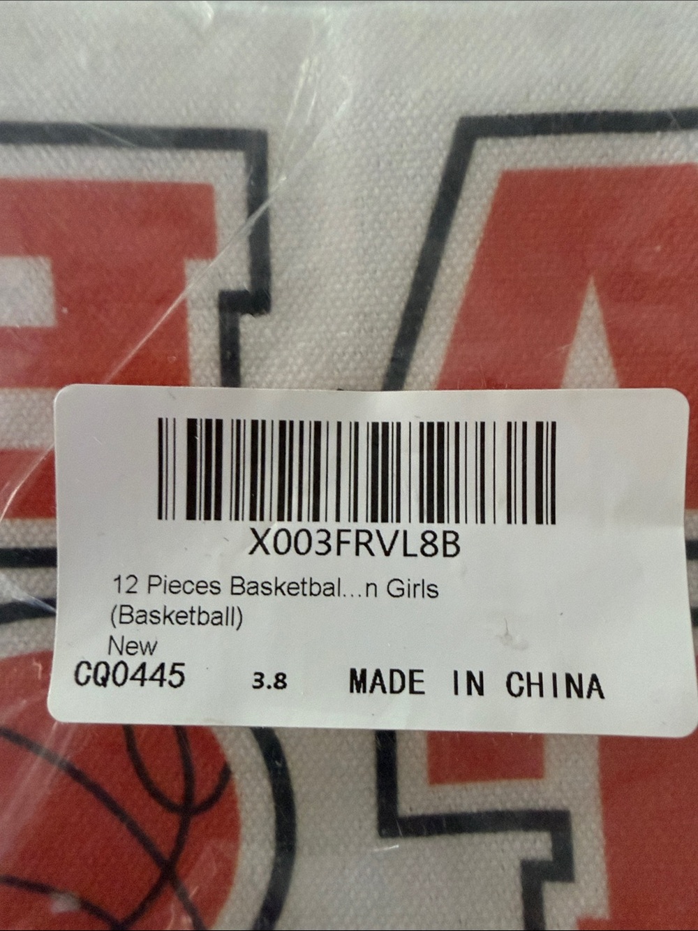 White LOVE Basketball Zip Pouch - Unbranded, 12 canvas zip pouches, NEW - Picture 5 of 5